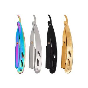 Morje Surgical Stainless Steel Folding Straight <b>Razor</b> Single Blade Shaving Knife for Men Grooming Salon Use - Product Image 6
