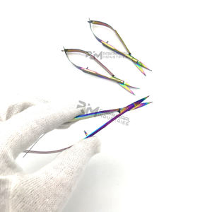 Nouvel arrivage de ciseaux à ressort à Micro-arc de pluie pour cils, ciseaux à ressort en acier inoxydable légers et Extra tranchants - Product Image 3