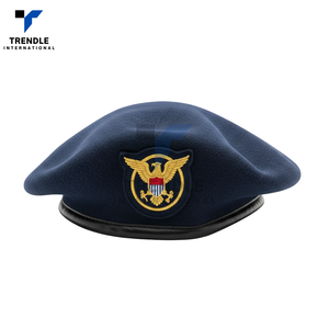 Custom Made Formal Ceremonial Parade Beret <b>Hat</b> with Metal Badge 100% Wool Wholesale Supply - Product Image 1