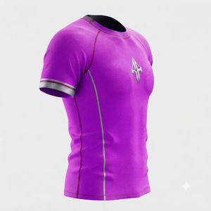 Camiseta Rash Guard de MMA de Alta Calidad Personalizada con Impresión por Transferencia de Calor para Adultos con Logotipo Blanco, Material Spandex/Poliéster - Product Image 5