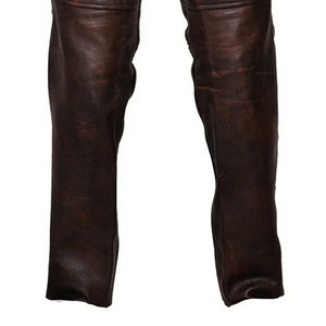 Chaps en cuir véritable de qualité supérieure, couleur personnalisée, fabrication sur mesure, logo personnalisé, chaps en cuir véritable professionnels. - Product Image 2