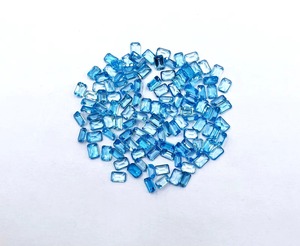 Topaze bleue suisse naturelle, taille octogonale, pierres précieuses en vrac, 3mm 5mm, topaze bleue facettée, vente en gros pour la fabrication de bijoux et de pendentifs - Product Image 3