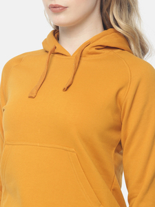 Sudadera con Capucha para Mujer, Color Sólido, Manga Larga, 100% Algodón Tejido, Transpirable, para Otoño, Largo Regular - Product Image 4