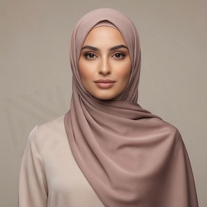 Hiyab de Chifón de Color Sólido para Mujer, Suave al Tacto, para Uso Diario, Pañuelo Étnico de Oriente Medio - Product Image 6