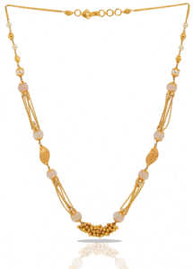 Collar de Diseño Chapado en Oro con Cuentas y Gotas de Perlas, con Capas de Cadena para Mujer, Joyería Étnica Tradicional para Bodas y Fiestas - Product Image 2