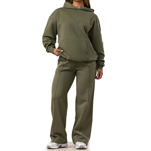 Conjunto Deportivo Holgado para Mujer, Estilo Oversize, 500GSM, Corte Relajado, Ropa Deportiva Moderna, Estilo Casual Urbano - Product Image 1
