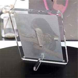 Luxury Crystal Clear Acrylic Magnetic Picture <b>Frame</b> Wholesale Custom Acrylic Photo <b>Frame</b> <b>4x6</b> 5x7 PMMA Tabletop Sign Holder Stand - Product Image 3