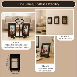 Bamboo <b>Wall</b> Mount Photo <b>Frame</b> Eco-friendly Handmade Durable Lightweight Wooden Display Stand Wholesale Moradabad India - Product Image 2