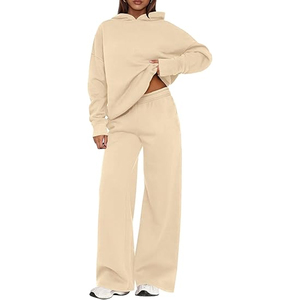Private Label Women's Casual Hoodie Sweatpants <b>Set</b> Streetwear Tracksuit Manufacturer - Product Image 1