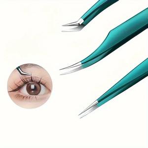 Juego de Pinzas para Cejas de Acero Inoxidable, Herramientas de Maquillaje para Remover Pestañas, Duraderas, Antioxidantes, Pinzas para Injerto - Product Image 5