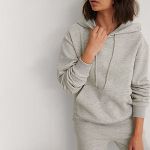 Ensemble de survêtement en molleton de coton personnalisé pour femmes, sweat-shirt à capuche et pantalon de jogging, confortable et décontracté, style streetwear - Product Image 2