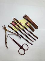 Ciseaux à ongles professionnels en or rose, repousse-cuticules en acier durable, repousse-cuticules personnalisé avec logo, coupe-ongles et pince à ongles pour manucure.
