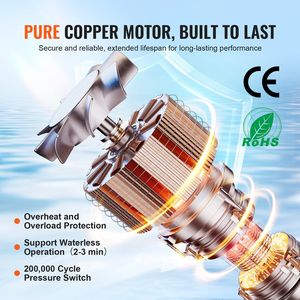 Pompa a Diaframma 12V DC per Camper, 3.5 GPM (13.25 L/min), 3 Camere con Interruttore Automatico a Pressione Regolabile 40-100 PSI per Pompe d'Acqua - Product Image 4