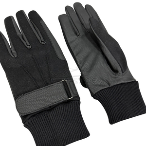 Black Riding <b>Gloves</b> Wholesale Adjustable Wrist Equestrian <b>Gloves</b> Everyday Training Multi Stretch Riding <b>Gloves</b> <b>For</b> Winter - Product Image 3