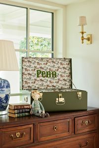 Personalized Ribbed Velvet Storage Trunk Rose Gold Hardware Custom <b>Keepsake</b> <b>Box</b> Decorative Trousseau Chest Nursery Decor - Product Image 4