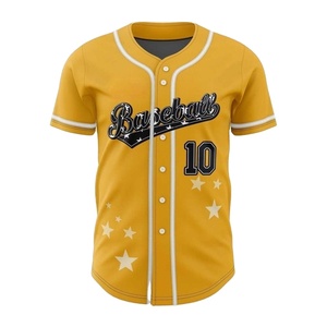 Custom Sublimated Team Baseball Jersey High Quality Baseball Jersey Men's Button <b>Down</b> Baseball Jersey - Product Image 1
