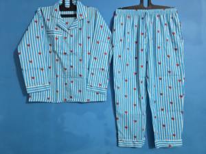 Conjunto de Pijama de Algodón 100% con Estampado Temático de Amor para Mujer, Venta al por Mayor de Fábrica, Cómodo, de Manga Larga, Cintura Elástica Larga, Color Sólido, Otoño - Product Image 2