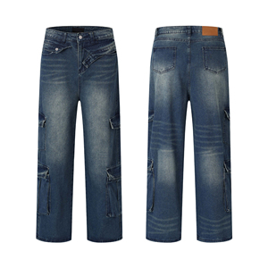 2025 Cheap Price Smart Look Lightweight Straight Fit Mid Waist Denim <b>Jeans</b> Pant <b>Men</b> Premium Quality Casual Outdoor Wear - Product Image 5