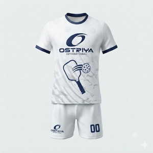 Uniforme de Pickleball Ostriya International para Hombre, Manga Corta, Cuello Redondo, 100% Poliéster, Sólido, Anti-UV, Absorbe la Humedad, Deportivo - Product Image 5