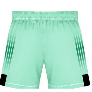 Pantalones Cortos de Rugby Personalizados en Verde Menta y Negro, Cintura Elástica, Transpirables, Ligeros, Uniformes Deportivos para Entrenamiento de Equipo - Product Image 2
