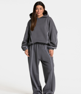 Nouveau design tendance – Haut de yoga décontracté pour l'hiver et l'automne, col en V, avec cordon de serrage, léger, vêtement de sport uni 100 % coton pour femme, coupe longue - Product Image 3