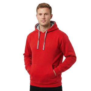 Sweat à capuche décontracté pour homme, 100 % coton épais, brodé, en molleton, de haute qualité, avec cordon de serrage, idéal pour l'extérieur, personnalisable, vente en gros - Product Image 3