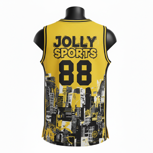 Camiseta sin mangas de baloncesto para hombre, de secado rápido, tela de malla, con estampado personalizado del logo del equipo, 100% algodón, corte holgado. - Product Image 2