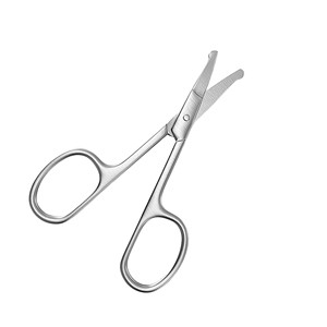Professional Beauty Eyebrow Scissors Right-Handed Straight Blade Sharp Stainless Steel Custom Logo Comfortable Handle <b>Makeup</b> - Product Image 1