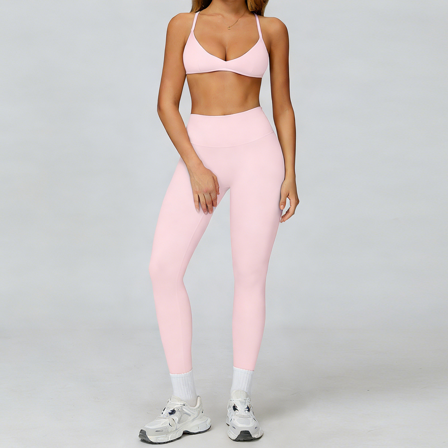 XW-AWX8002-3+ACK8002-1 Workout Outfit 2 Piece Sports Pilates Fashion Apparel Custom Ladies Gym Clothing Fitness Yoga Fitness Set