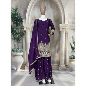 Ensemble de costume de fête de travail avec broderie de paillettes multi-aiguilles pour femmes - Product Image 3