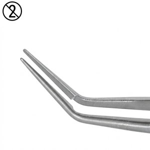 Pinzas de Sutura Desechables de un Solo Uso, Anguladas, de Titanio, Instrumento Quirúrgico Oftálmico, Pinzas Micro de Precisión para Sutura Fina - Product Image 6