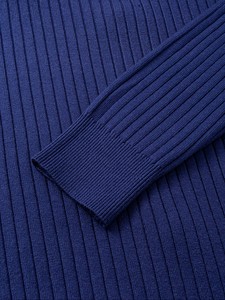Pull cardigan à col mandarin noir pour homme, fermeture éclair, manches longues, couleur unie, anti-boulochage, polyester/viscose/acrylique/polyamide - Product Image 6