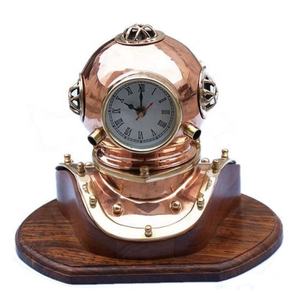 Horloge de casque en cuivre classique, 18 ", 400 pièces, attrayant, numéro romain, nautique - Product Image 1