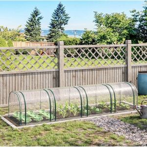 Invernadero Portátil Tipo Túnel de 13 L x 3 W x 2.5 H con 4 Puertas con Cierre y Cubierta de PVC Resistente al Agua y a los Rayos UV para Jardines - Product Image 1