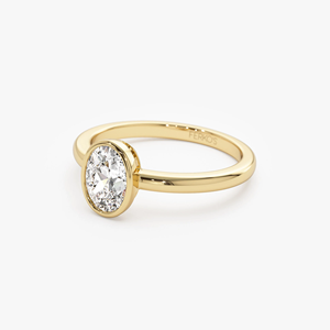 Anillo de Compromiso con Diamante Cultivado en Laboratorio de Corte Ovalado de 1 Quilate, Chapado en Platino y Oro Blanco de 14k, Estilo Clásico, Joyería Unisex - Product Image 5