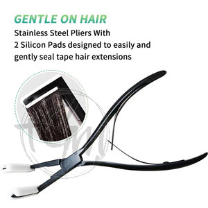 Kit d'outils de pose d'extensions capillaires de qualité supérieure : pinces, aiguilles de tirage, outils à boucles, clips et perles pour application professionnelle en salon - Product Image 3