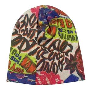 Gorros de punto ajustables sublimados con logo personalizado, MOQ bajo, de alta calidad, en tejido acrílico/algodón, con diseño jacquard, puntos acanalados y lazos de frutas. - Product Image 2