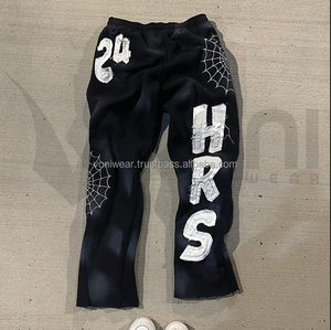 ชุดวอร์มลายล้างด้วยกรดซีดจางพร้อมฮู้ดปักลายความทุกข์ไซส์ใหญ่พิเศษโลโก้ออกแบบได้ตามที่ต้องการ - Product Image 5