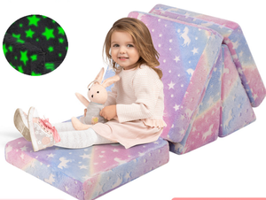 Sofá Plegable para Bebés, Tapete de Juego de Esponja Suave con Diseño de Flores, Muebles Infantiles para Niños de 3 Años en Adelante - Product Image 2