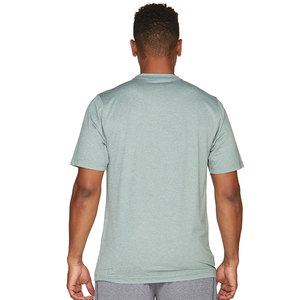 T-shirt en lin vert foncé à col rond pour homme avec logo personnalisé - Product Image 2