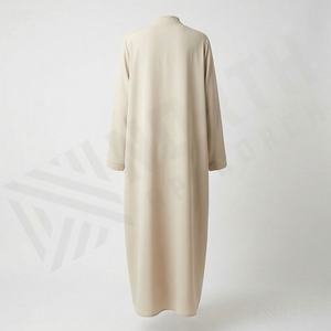Abaya Abierta Sencilla y Modesta para Mujeres Musulmanas, Transpirable, de Chifón, Talla Única para Todas las Estaciones, Teñido Liso, Ropa Islámica Elegante - Product Image 2