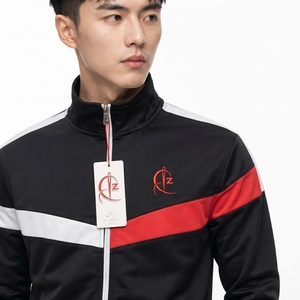 <b>Men</b> Performance <b>Track</b> <b>Jacket</b> Moisture Management Polyester Fabric Breathable Construction Lightweight Design Flexible Movement - Product Image 5