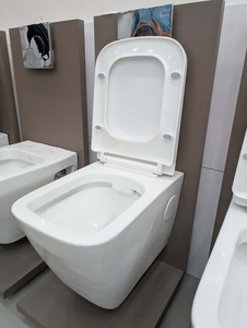 WC mural monobloc Skoda en céramique moderne, design européen, double chasse, réservoir encastré, siphon en P, équipement sanitaire pour salle de bain - Product Image 4