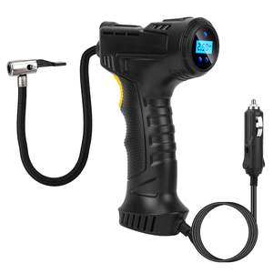 Pompe à air électrique portable 12V DC avec lumière LED, compresseur de pneus numérique pour voiture, gonfleur 150 PSI pour voitures, facile à utiliser et à lire - Product Image 1