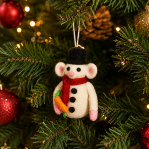 Handmade <b>Wool</b> Felt Christmas Ornament Mouse Hanging Tree Decoration Party Favor for Kids 3-6 Years Unisex - Product Image 1