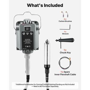 Smerigliatrice Elettrica a Flessione da 125W, 18000 RPM, con Controllo a Pedale, per Incisione e Fai-da-te - Product Image 4