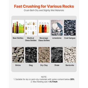 Frantoio Elettrico da 3KW 220V, Trituratore Elettrico per Roccia e Pietra con Capacità di Frantumazione di 400-600 Kg/h - Product Image 2