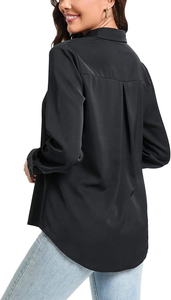 Hot Sale Fashionable Men's Stand Collar Spring Casual <b>Shirts</b> High Quality Anti-Wrinkle Full Sleeve <b>Polyester</b>/Cotton Single - Product Image 2
