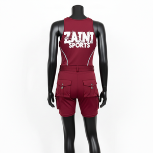 ชุดว่ายน้ำผู้หญิงคุณภาพสูง โพลีสแปนเด็กซ์ สีม่วงดำ ระบายอากาศได้ดี พร้อมแผงตาข่าย พิมพ์โลโก้ตามสั่ง สำหรับชุดว่ายน้ำผู้หญิง - Product Image 5