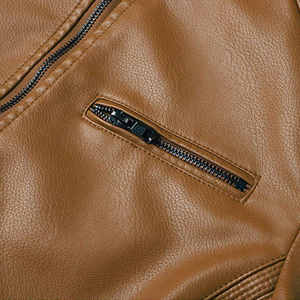 Veste universitaire en cuir et polaire de haute qualité pour adultes, confortable, style streetwear, bomber d'hiver, décorations à motifs - Product Image 2